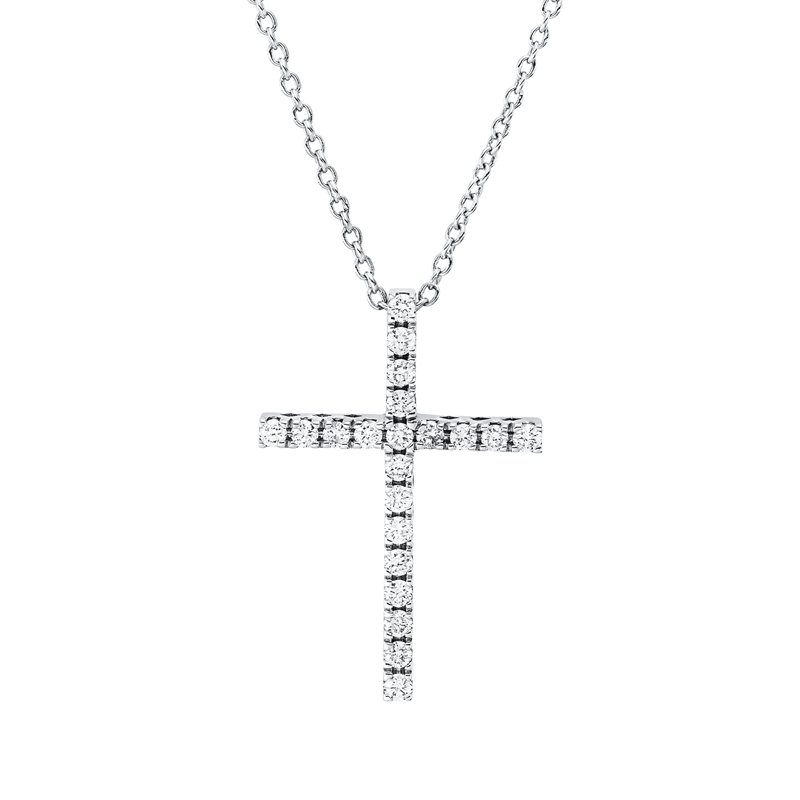 Collier    aus 750/-18 Karat Weißgold mit 21 Diamanten 0