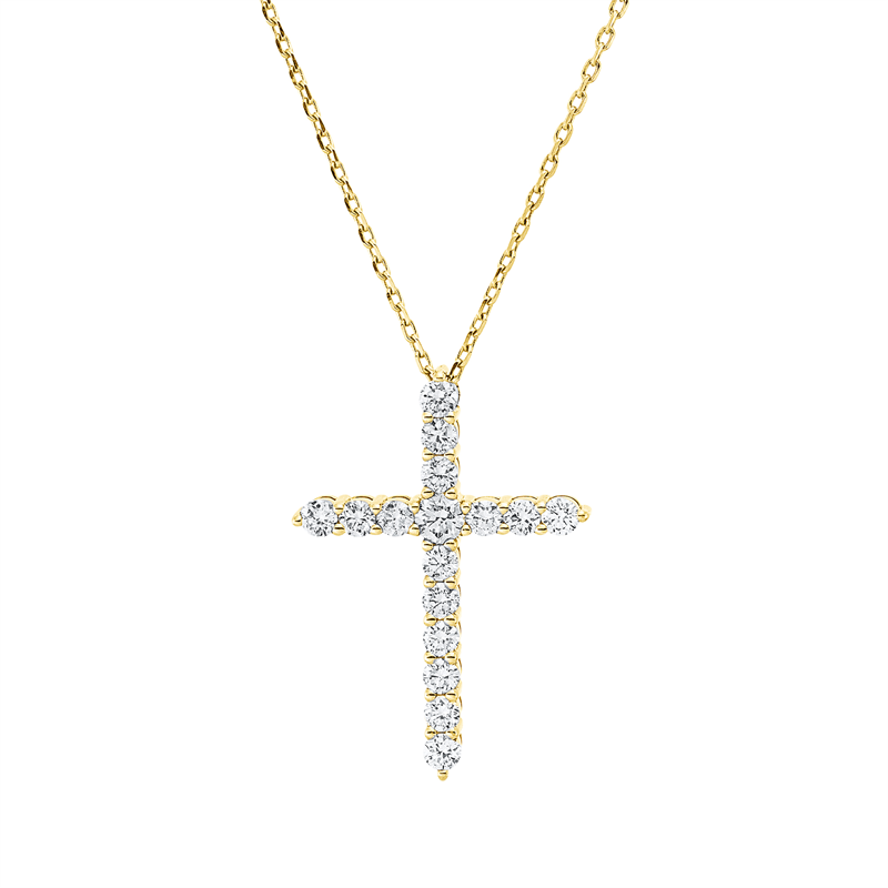Collier    aus 750/-18 Karat Gelbgold mit 16 Diamanten 0