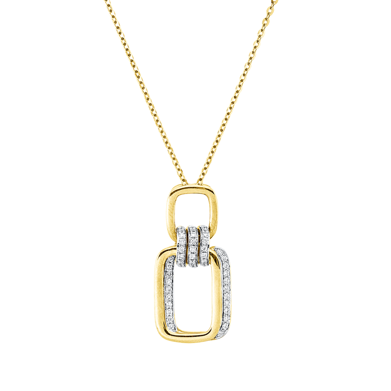 Collier    aus 750/-18 Karat Gelbgold / Weißgold mit 43 Diamanten 0