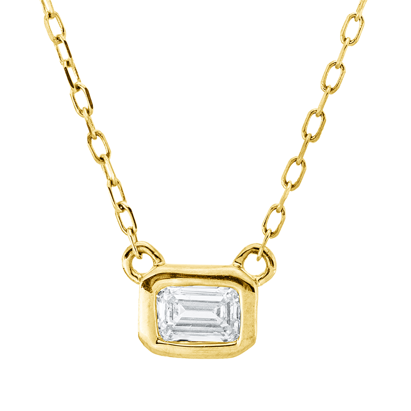 Collier    aus 750/-18 Karat Gelbgold mit 1 Diamant 0