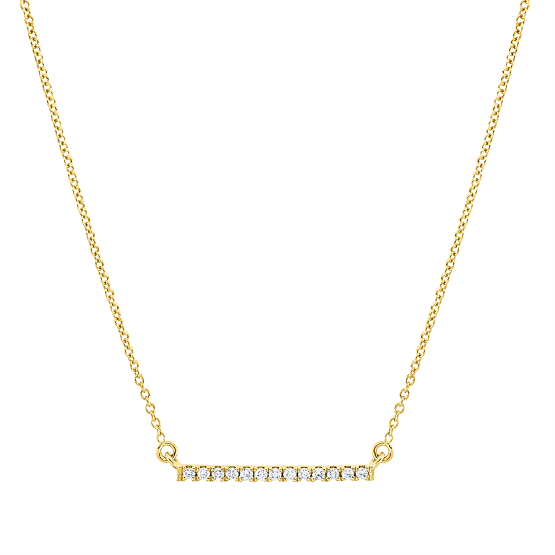 Collier    aus 750/-18 Karat Gelbgold mit 13 Diamanten 0