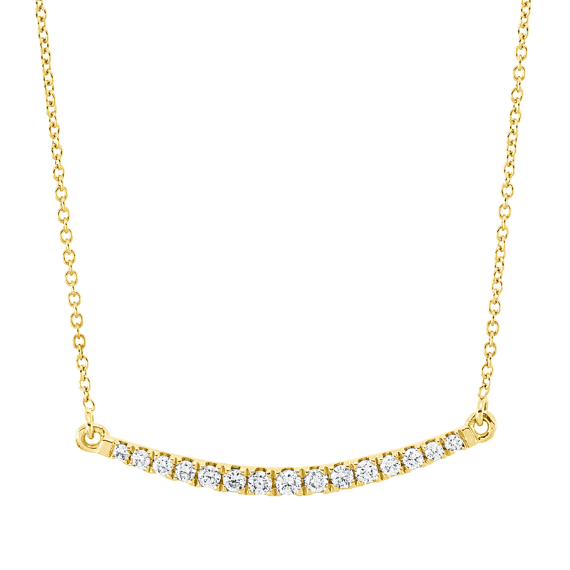 Collier    aus 750/-18 Karat Gelbgold mit 15 Diamanten 0