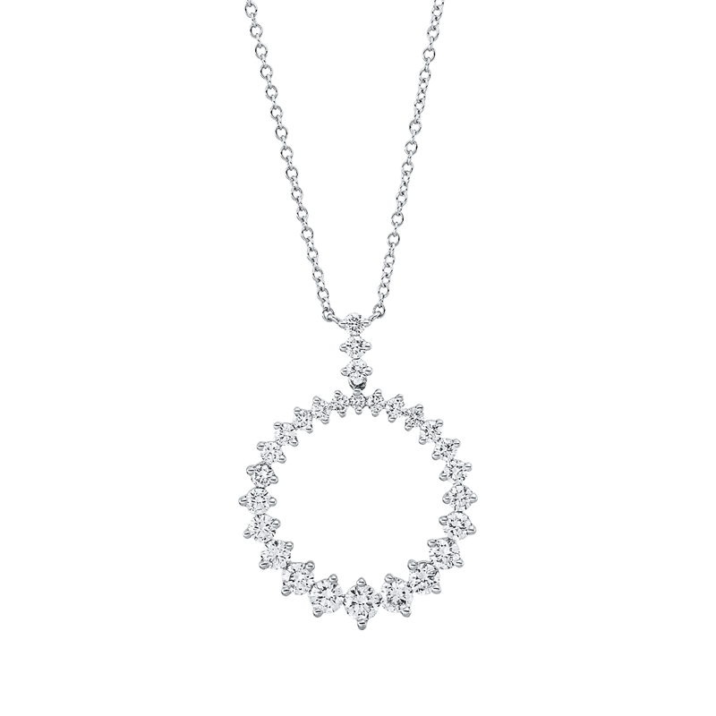 Collier    aus 750/-18 Karat Weißgold mit 29 Diamanten 1