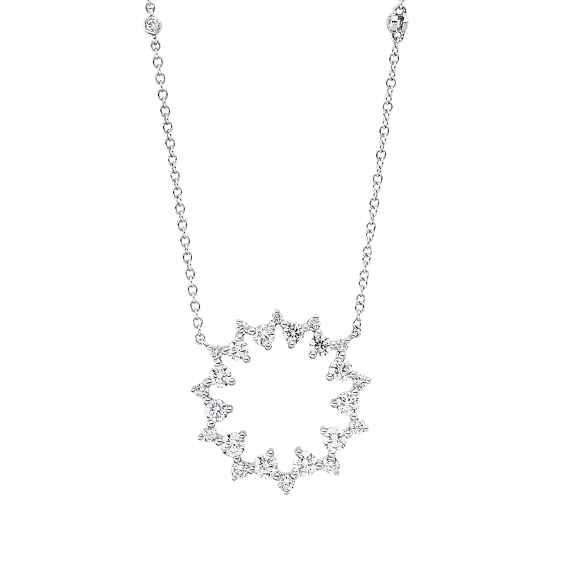 Collier    aus 750/-18 Karat Weißgold mit 26 Diamanten 1
