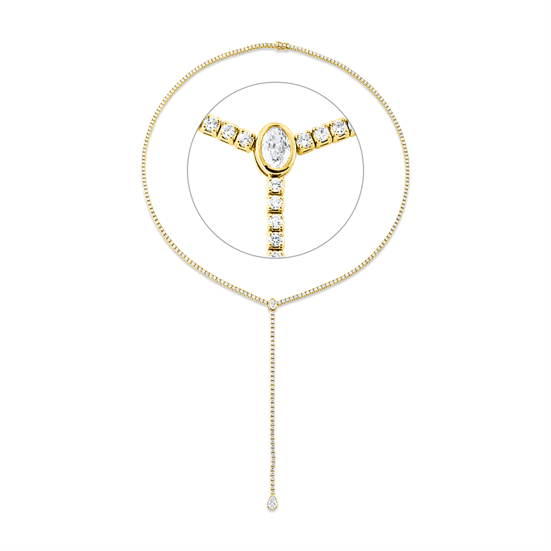 Collier    aus 585/-14 Karat Gelbgold mit 243 Diamanten 5