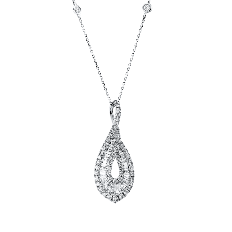 Collier    aus 750/-18 Karat Weißgold mit 87 Diamanten 1