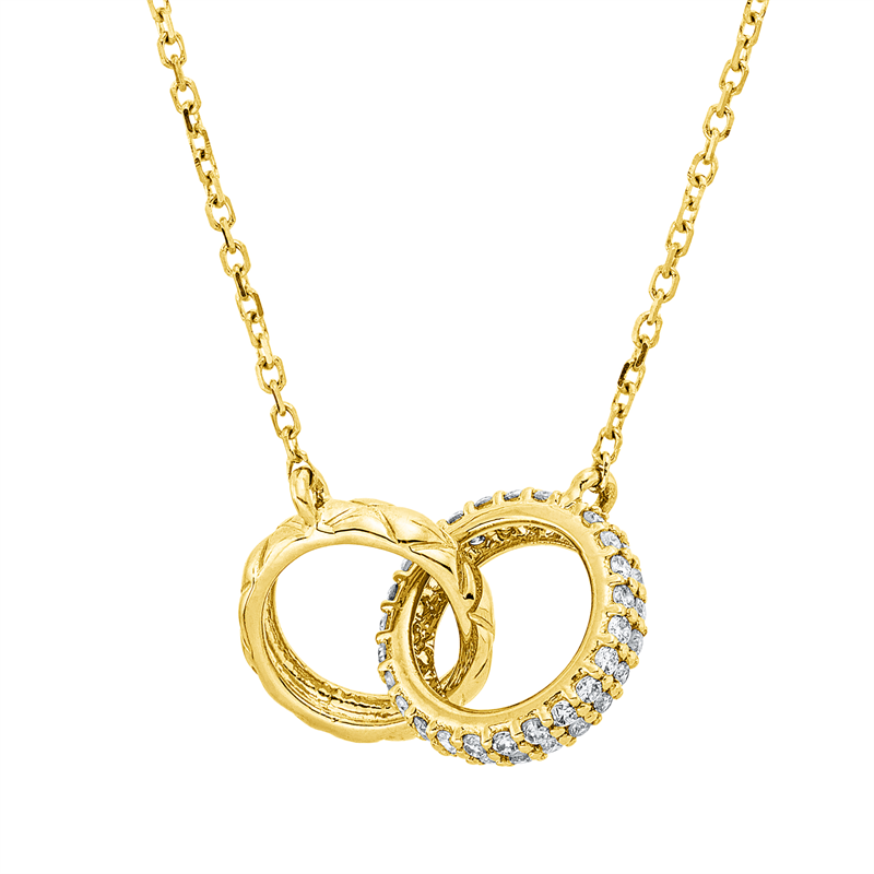 Collier    aus 750/-18 Karat Gelbgold mit 48 Diamanten 0
