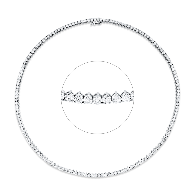 Collier    aus 750/-18 Karat Weißgold mit 153 Diamanten 12