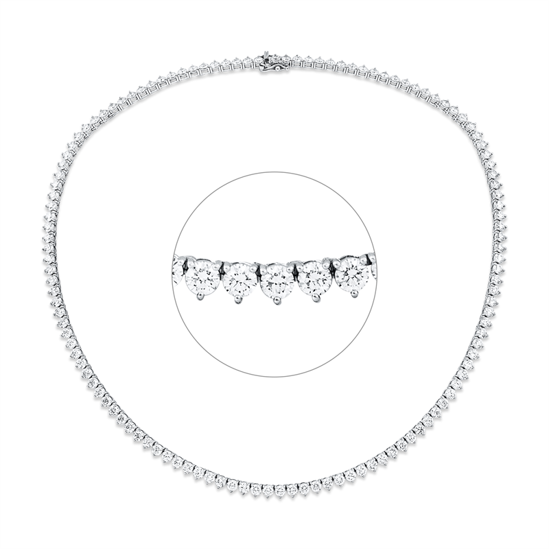 Collier    aus 750/-18 Karat Weißgold mit 124 Diamanten 14
