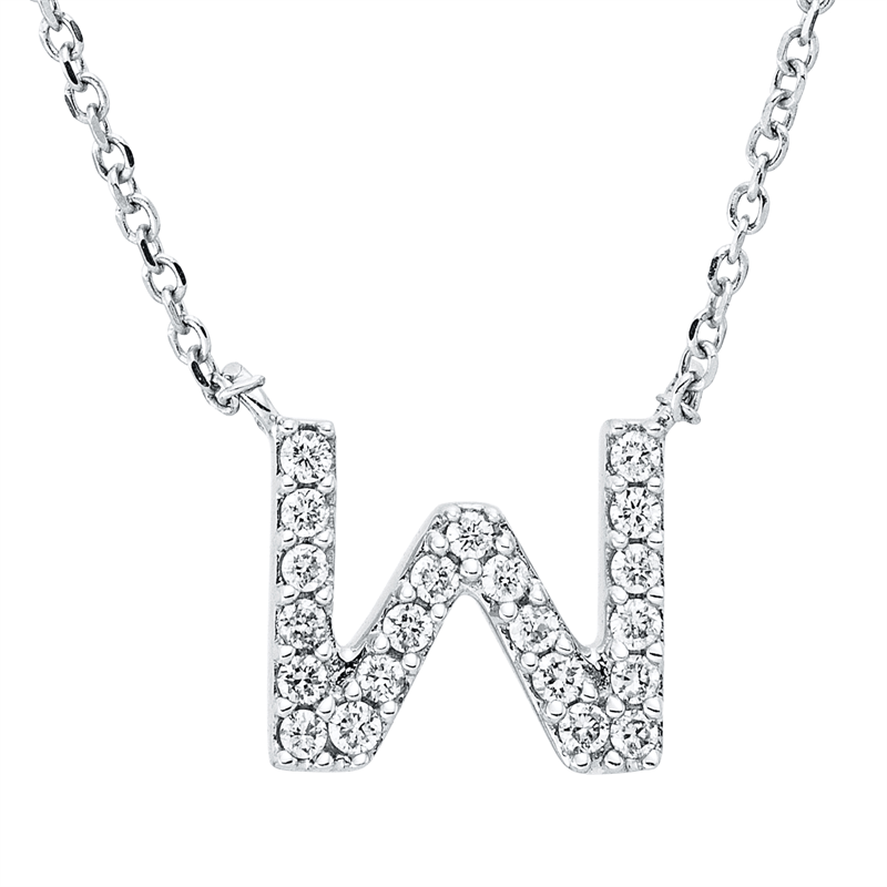 Collier    aus 750/-18 Karat Weißgold mit 21 Diamanten 0
