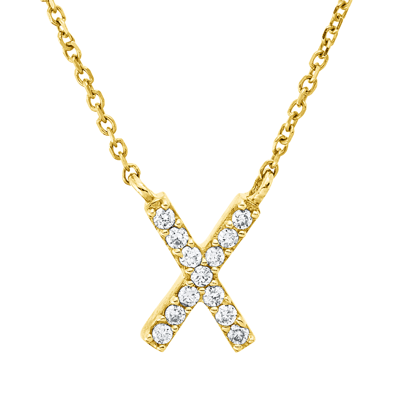 Collier    aus 750/-18 Karat Gelbgold mit 13 Diamanten 0