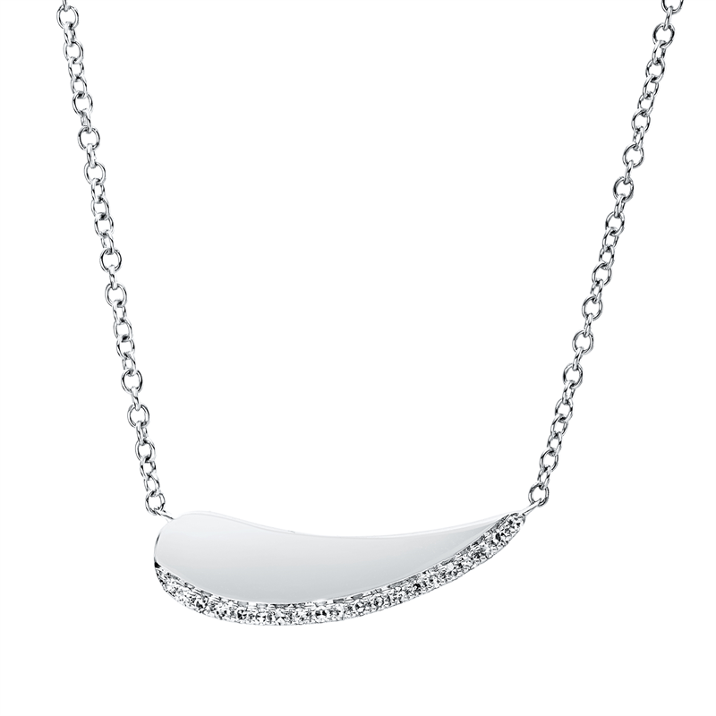 Collier    aus 750/-18 Karat Weißgold mit 20 Diamanten 0