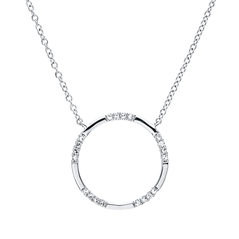 Collier    aus 585/-14 Karat Weißgold mit 20 Diamanten 0