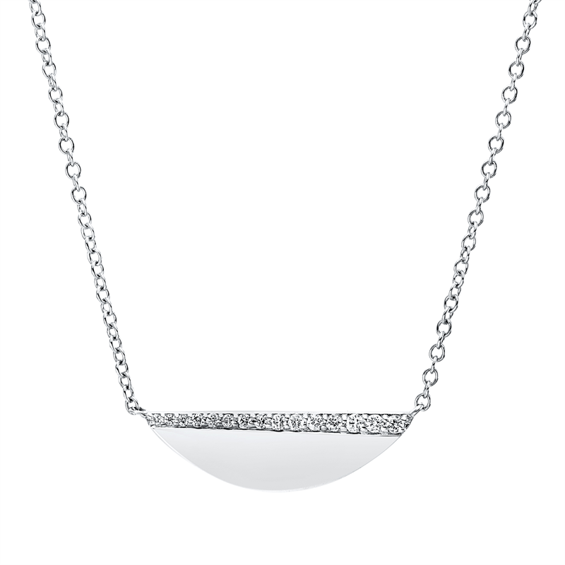 Collier    aus 750/-18 Karat Weißgold mit 15 Diamanten 0