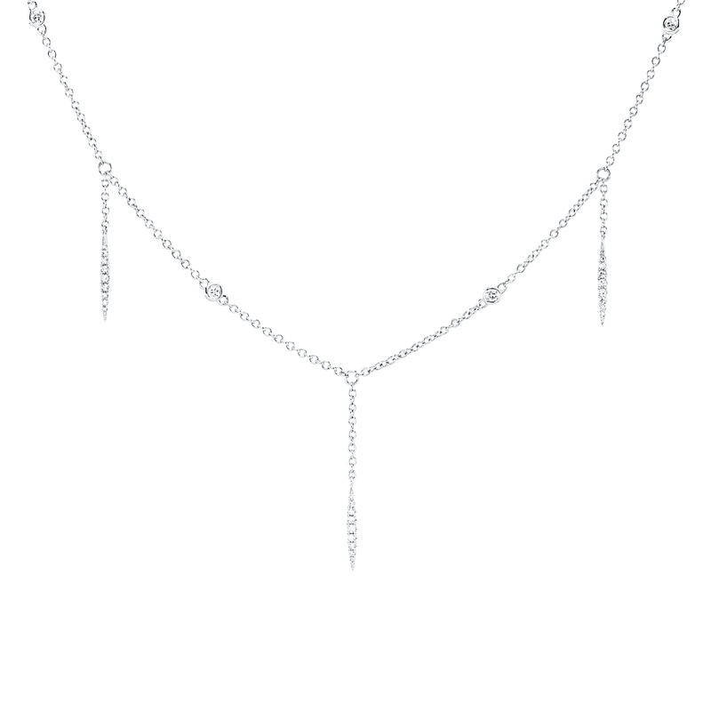 Collier    aus 750/-18 Karat Weißgold mit 31 Diamanten 0