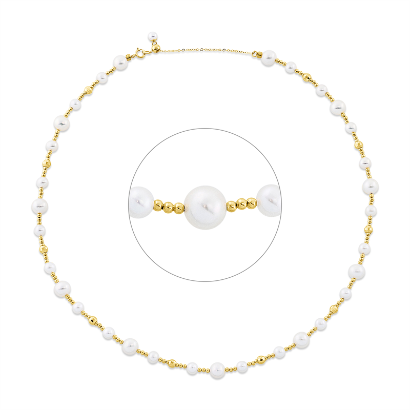 Collier   mit Süßwasserperle aus 750/-18 Karat Gelbgold  
