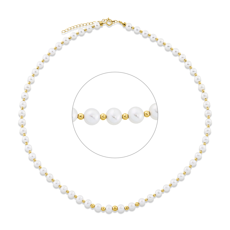 Collier   mit Süßwasserperle aus 750/-18 Karat Gelbgold  