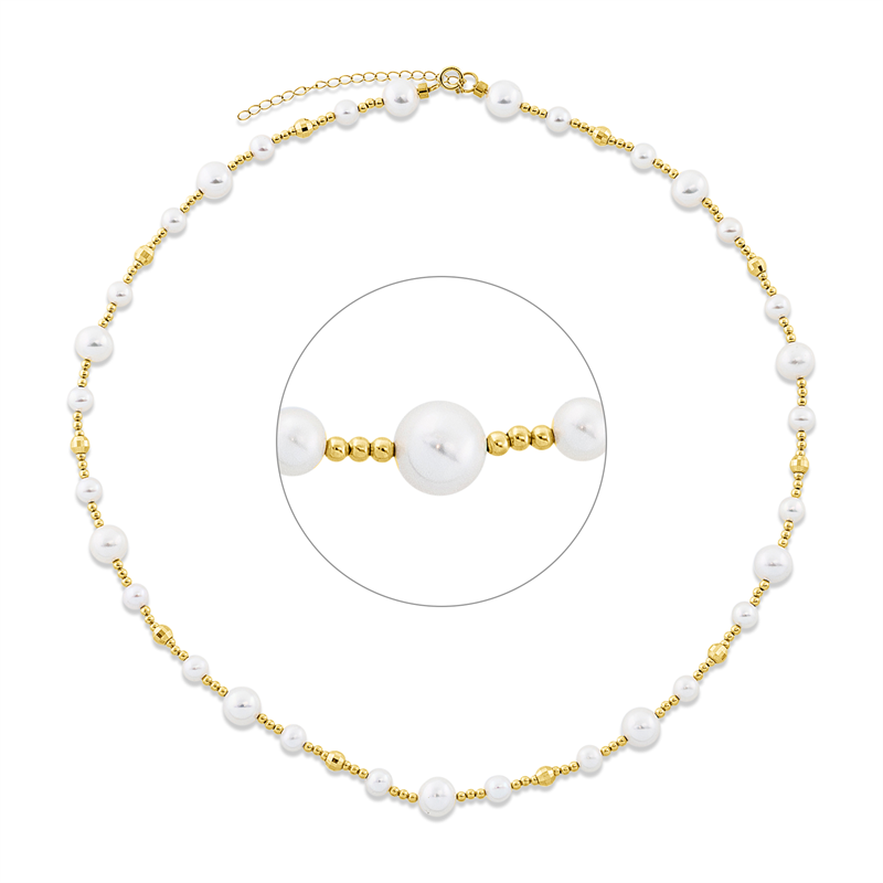 Collier   mit Süßwasserperle aus 750/-18 Karat Gelbgold  