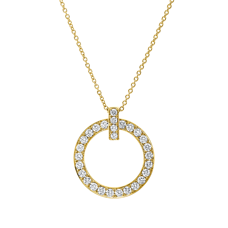 Collier    aus 750/-18 Karat Gelbgold mit 29 Diamanten 0