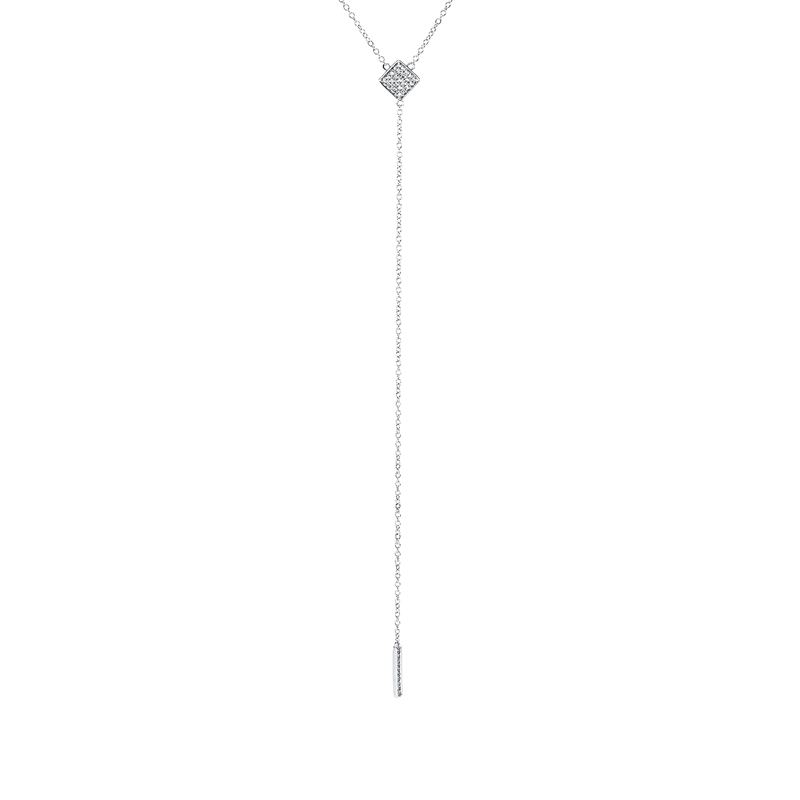 Collier    aus 750/-18 Karat Weißgold mit 35 Diamanten 0