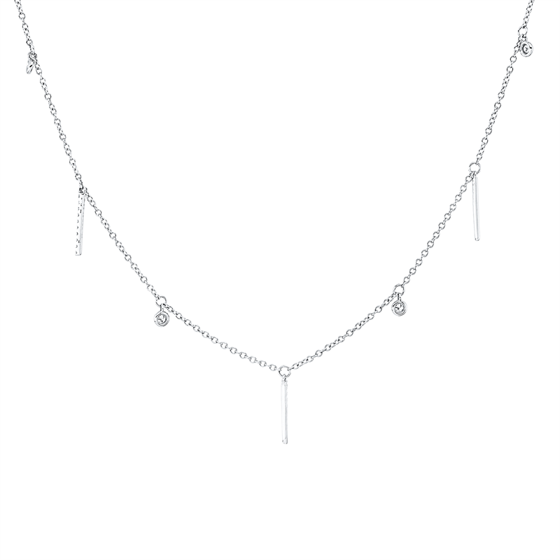 Collier    aus 750/-18 Karat Weißgold mit 34 Diamanten 0