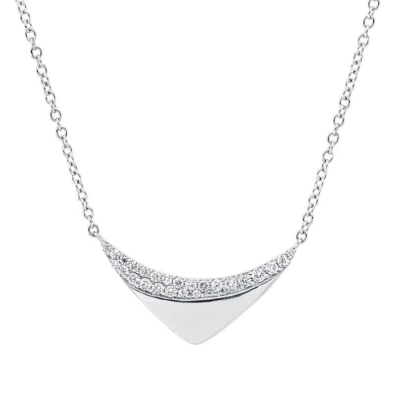 Collier    aus 750/-18 Karat Weißgold mit 25 Diamanten 0