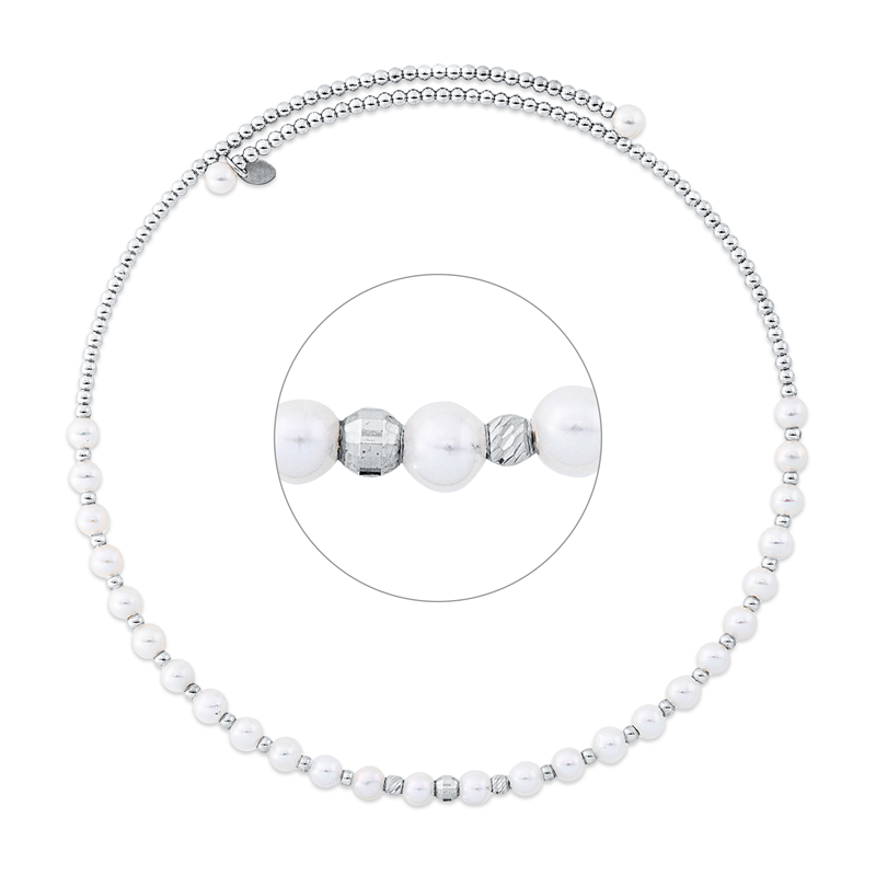 Collier   mit Zuchtperle aus 750/-18 Karat Weißgold  
