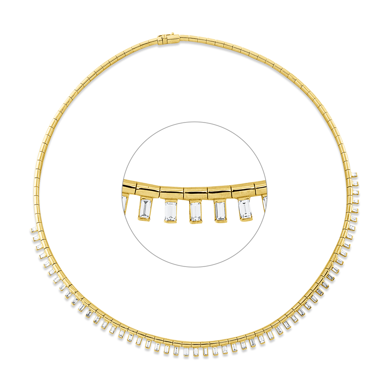 Collier    aus 750/-18 Karat Gelbgold mit 53 Diamanten 2