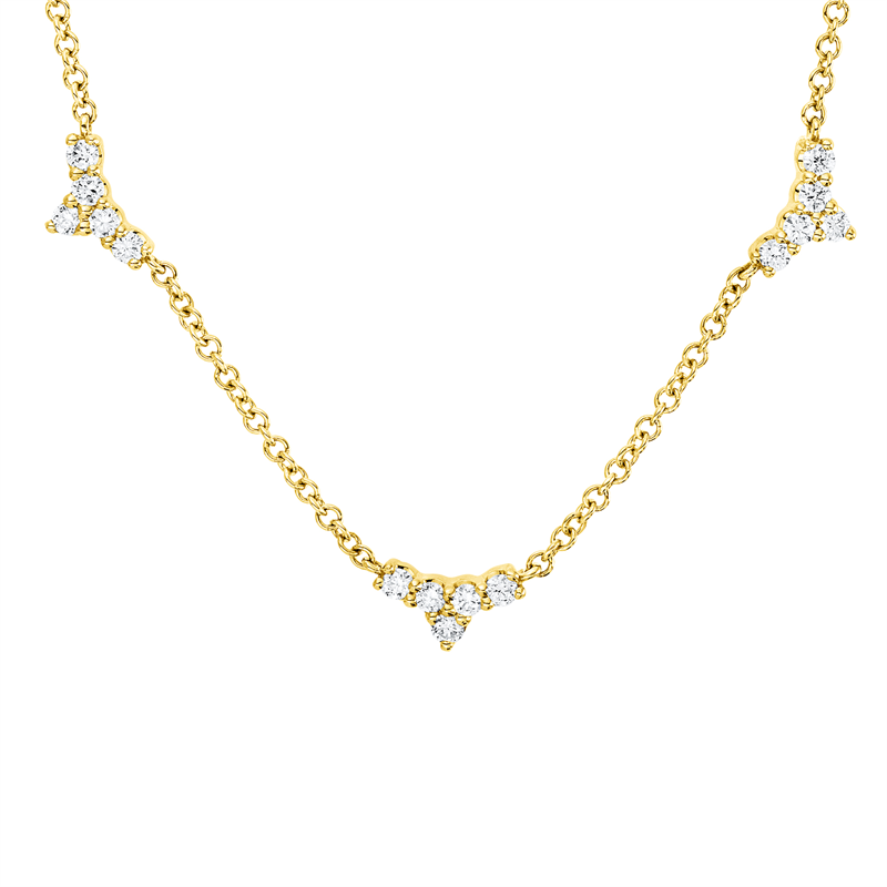 Collier    aus 750/-18 Karat Gelbgold mit 25 Diamanten 0