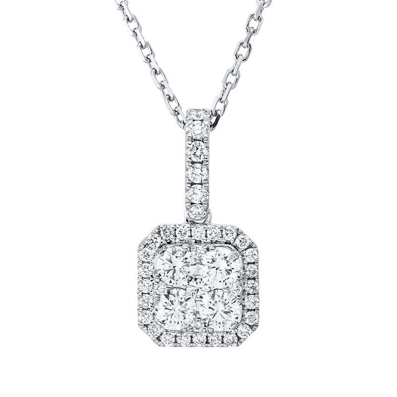 Collier    aus 750/-18 Karat Weißgold mit 39 Diamanten 1