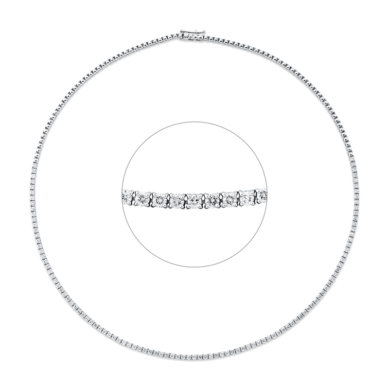 Collier    aus 750/-18 Karat  mit 106 Diamanten 2