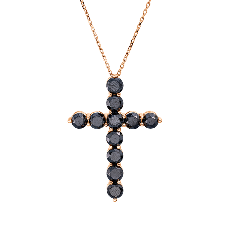 Collier    aus 750/-18 Karat Rotgold mit 11 Diamanten 9