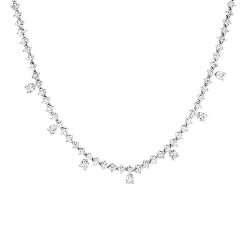 Collier    aus 750/-18 Karat Weißgold mit 78 Diamanten 2