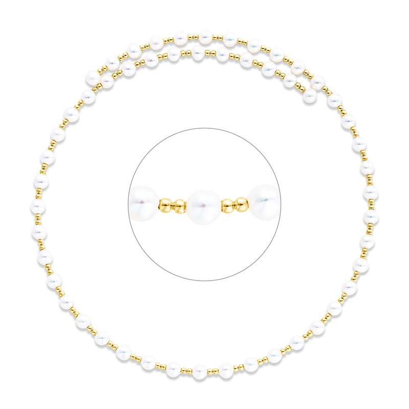 Collier   mit Süßwasserperle aus 750/-18 Karat Gelbgold  