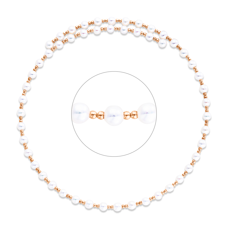 Collier   mit Süßwasserperle aus 750/-18 Karat Rotgold  