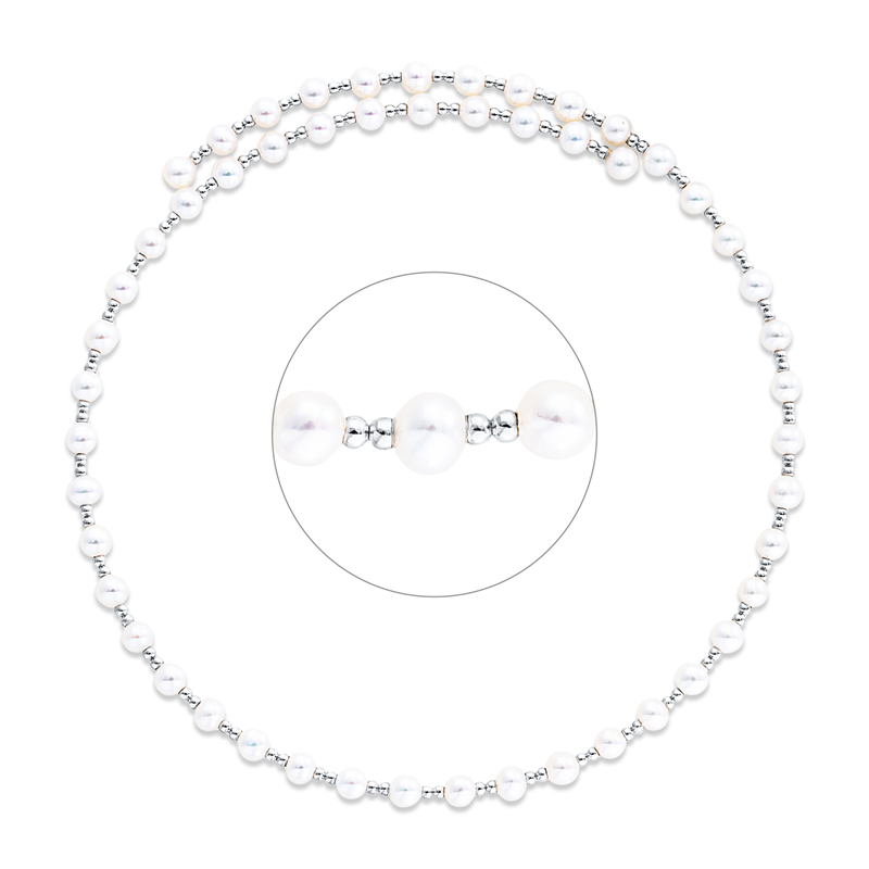 Collier   mit Süßwasserperle aus 750/-18 Karat Weißgold  