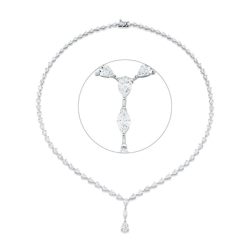 Collier    aus 750/-18 Karat Weißgold mit 81 Diamanten 11
