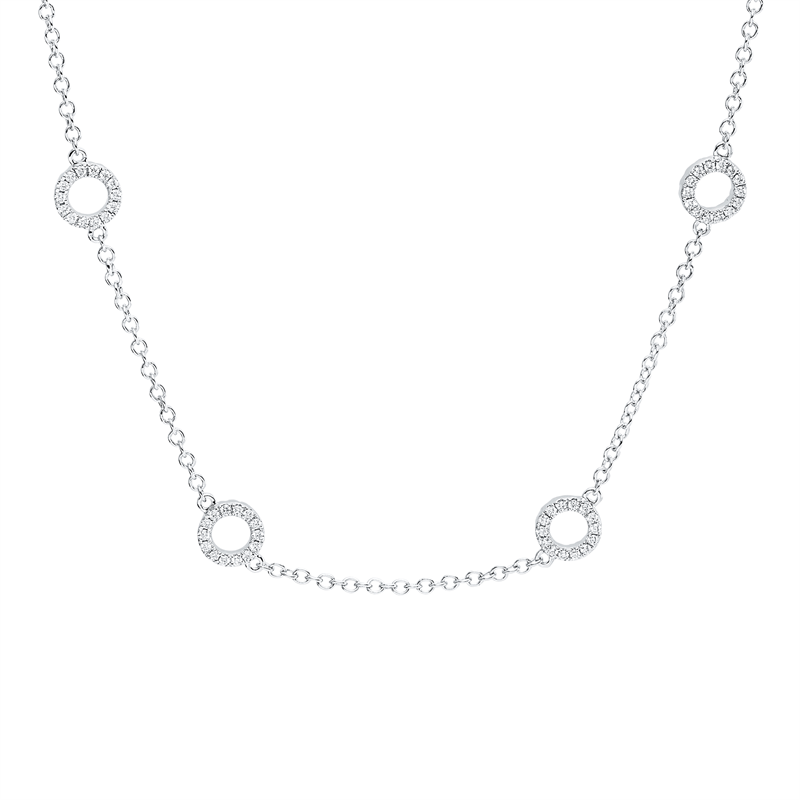 Collier    aus 750/-18 Karat Weißgold mit 168 Diamanten 0