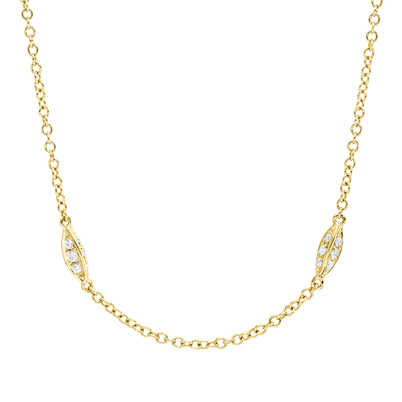 Collier    aus 750/-18 Karat Gelbgold mit 72 Diamanten 0