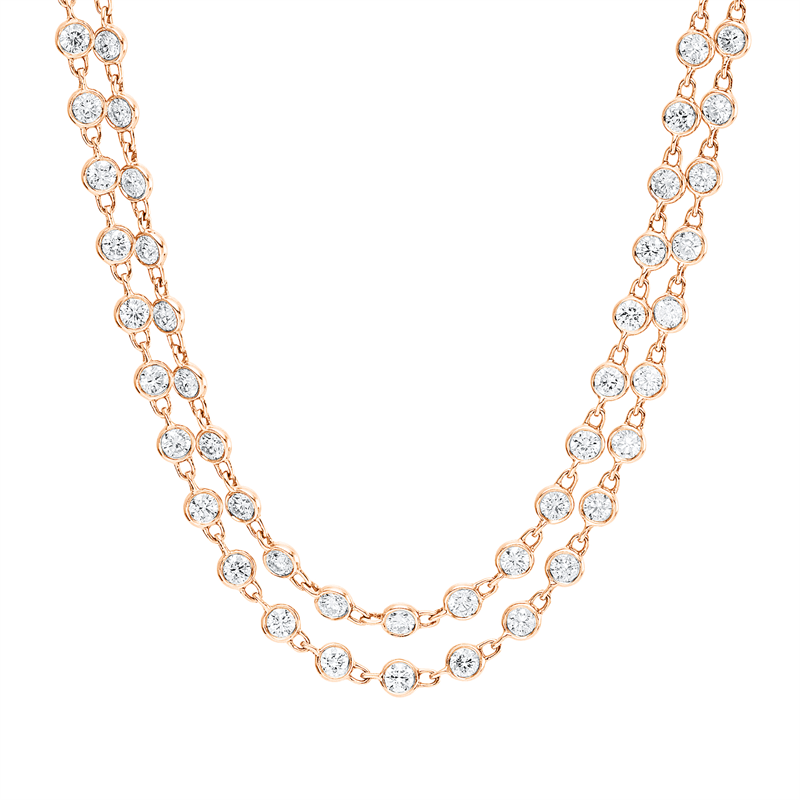 Collier    aus 750/-18 Karat Rotgold mit 247 Diamanten 9
