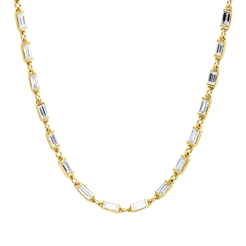 Collier    aus 750/-18 Karat Gelbgold mit 62 Diamanten 3