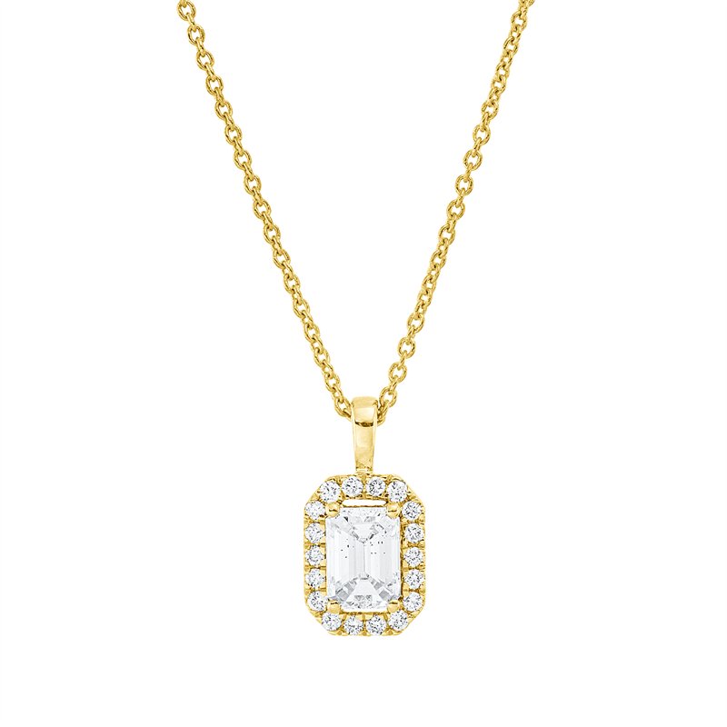Collier    aus 750/-18 Karat Gelbgold mit 19 Diamanten 0