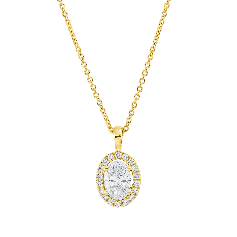 Collier    aus 750/-18 Karat Gelbgold mit 21 Diamanten 0