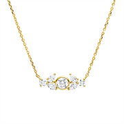 Collier    aus 750/-18 Karat Gelbgold mit 7 Diamanten 0