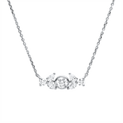 Collier    aus 750/-18 Karat Weißgold mit 7 Diamanten 0