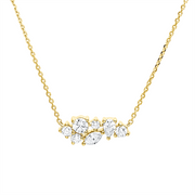 Collier    aus 750/-18 Karat Gelbgold mit 7 Diamanten 0