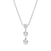 Collier    aus 750/-18 Karat Weißgold mit 3 Diamanten 0