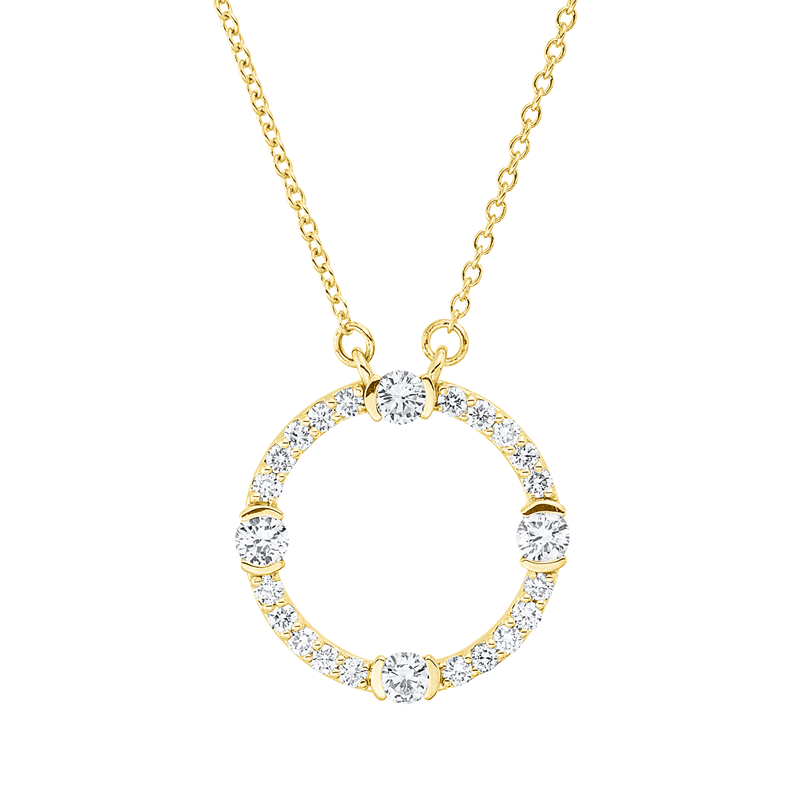 Collier    aus 750/-18 Karat Gelbgold mit 24 Diamanten 0