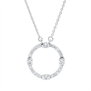 Collier    aus 750/-18 Karat Weißgold mit 24 Diamanten 0