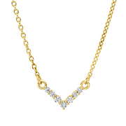 Collier    aus 750/-18 Karat Gelbgold mit 7 Diamanten 0